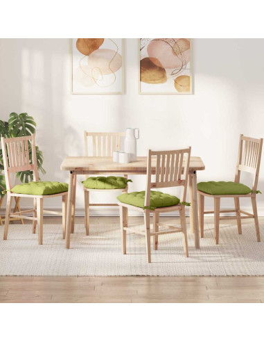 Cuscini per Seduta 4 pcs Verde chiaro 40 x 40 x 6 cm Tessuto