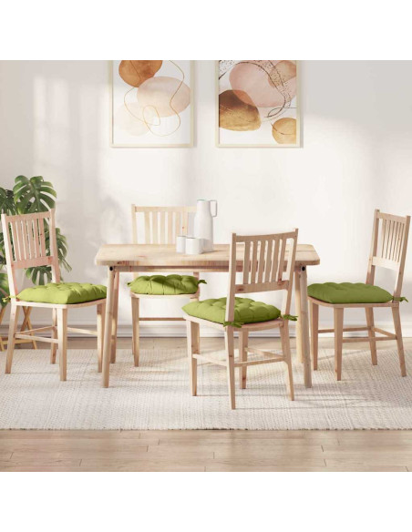 Cuscini per Seduta 4 pcs Verde chiaro 40 x 40 x 6 cm Tessuto