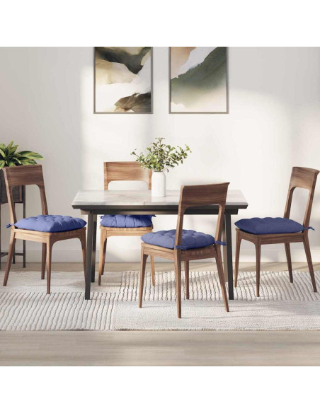 Cuscini per Seduta 4 pcs Blu jeans 40 x 40 x 6 cm Tessuto
