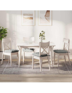 Cuscini per Seduta 4 pcs Grigio chiaro 40 x 40 x 6 cm