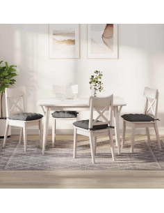 Cuscini per Seduta 4 pcs Grigio chiaro 40 x 40 x 6 cm