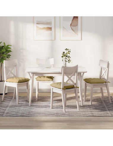 Cuscini per Seduta 4 pcs Grigio Verde 40 x 40 x 6 cm