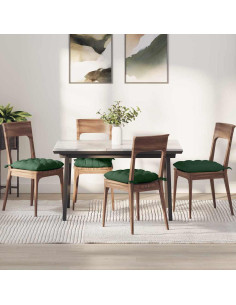 Cuscini per Seduta 4 pcs Verde Scuro 40 x 40 x 6 cm
