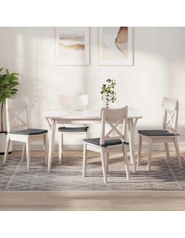 Cuscini per Seduta 4 pcs Grigio scuro 40 x 40 x 3 cm Tessuto