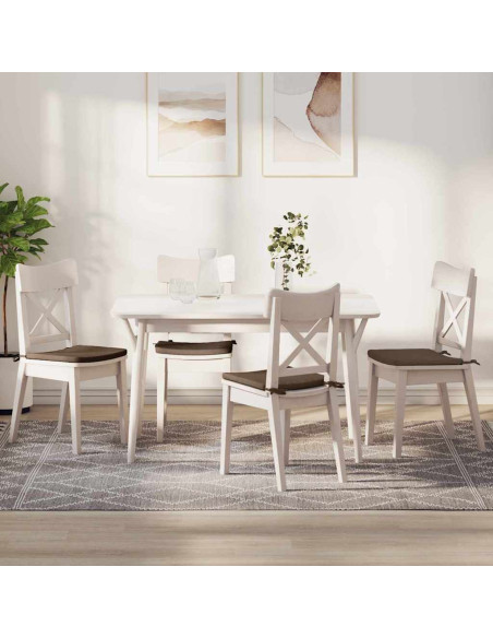 Cuscini per Seduta 4 pcs Marrone 40 x 40 x 3 cm Tessuto