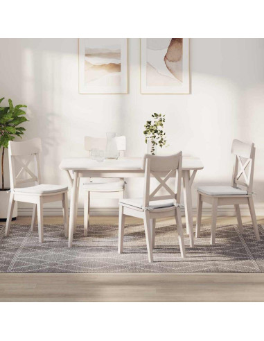 Cuscini per Seduta 4 pcs Bianco 40 x 40 x 3 cm Tessuto