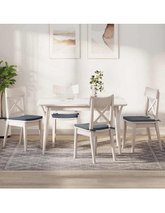 Cuscini per Seduta 4 pcs Grigio scuro 40 x 40 x 3 cm Velluto