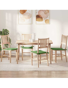 Cuscini per Seduta 4 pcs Verde chiaro 40 x 40 x 3 cm Velluto