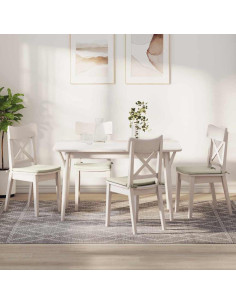 Cuscini per Seduta 4 pcs Crema 40 x 40 x 3 cm Velluto