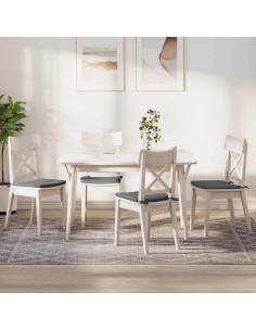 Cuscini per Seduta 4 pcs Grigio scuro 40 x 40 x 3 cm