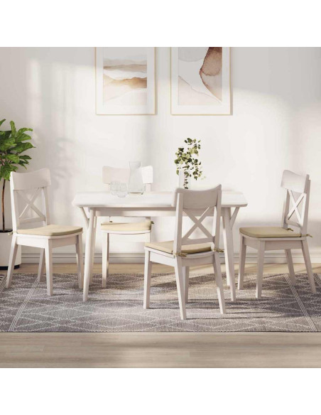 Cuscini per Seduta 4 pcs Crema 40 x 40 x 3 cm