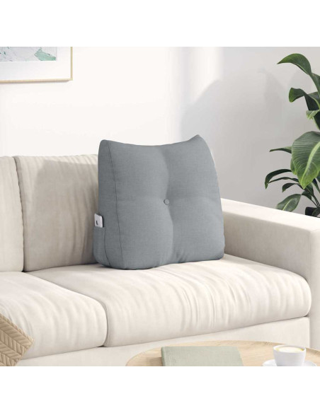 Cuscino per Schiena Grigio chiaro 45 x 24 x 50 cm Tessuto