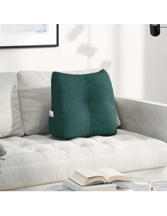 Cuscino per Schiena Verde Scuro 45 x 24 x 50 cm Tessuto