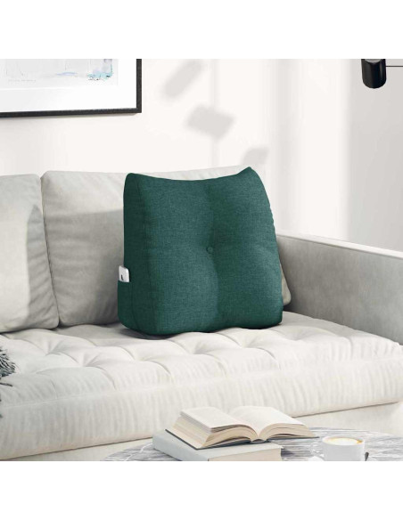 Cuscino per Schiena Verde Scuro 45 x 24 x 50 cm Tessuto