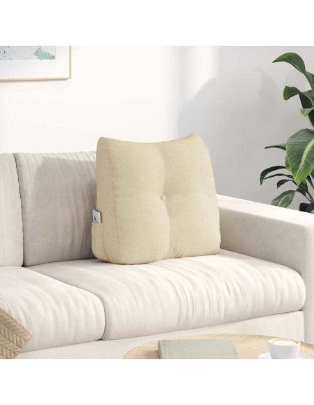 Cuscino per Schiena Crema 45 x 24 x 50 cm Tessuto