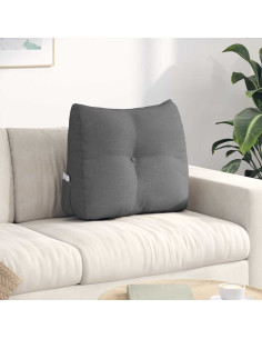 Cuscino per Schiena Grigio scuro 60 x 24 x 50 cm Tessuto