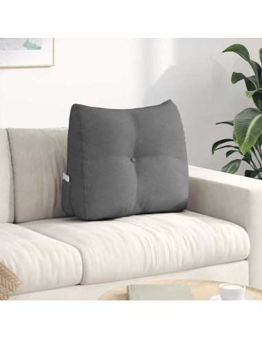 Cuscino per Schiena Grigio scuro 60 x 24 x 50 cm Tessuto