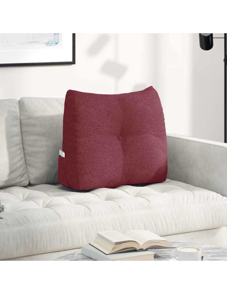 Cuscino per Schiena Rosso Vino 60 x 24 x 50 cm Tessuto