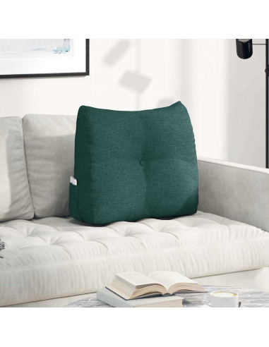 Cuscino per Schiena Verde Scuro 60 x 24 x 50 cm Tessuto