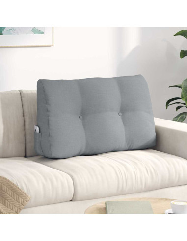 Cuscino per Schiena Grigio chiaro 80 x 24 x 50 cm Tessuto