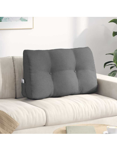 Cuscino per Schiena Grigio scuro 80 x 24 x 50 cm Tessuto