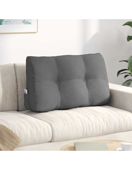 Cuscino per Schiena Grigio scuro 80 x 24 x 50 cm Tessuto
