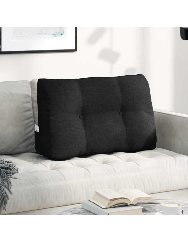Cuscino per Schiena Nero 80 x 24 x 50 cm Tessuto