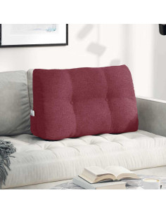 Cuscino per Schiena Rosso Vino 80 x 24 x 50 cm Tessuto