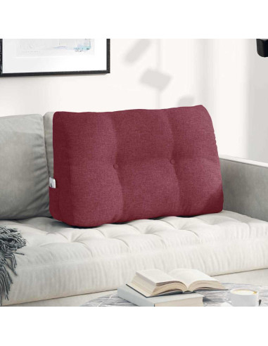 Cuscino per Schiena Rosso Vino 80 x 24 x 50 cm Tessuto