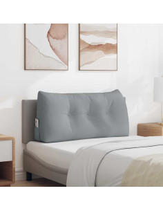 Cuscino per Schiena Grigio chiaro 100 x 24 x 50 cm Tessuto