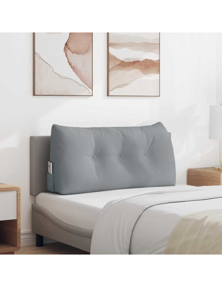 Cuscino per Schiena Grigio chiaro 100 x 24 x 50 cm Tessuto