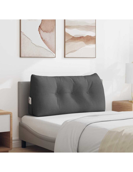 Cuscino per Schiena Grigio scuro 100 x 24 x 50 cm Tessuto