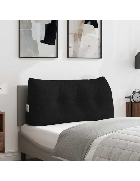 Cuscino per Schiena Nero 100 x 24 x 50 cm Tessuto