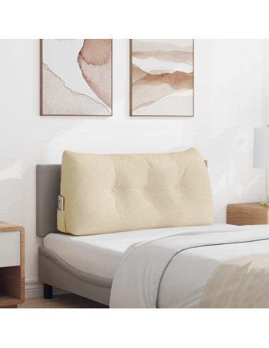 Cuscino per Schiena Crema 100 x 24 x 50 cm Tessuto