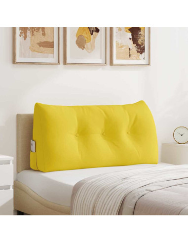 Cuscino per Schiena Giallo Chiaro 100 x 24 x 50 cm Tessuto