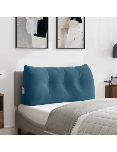 Cuscino per Schiena Blu 100 x 24 x 50 cm Velluto