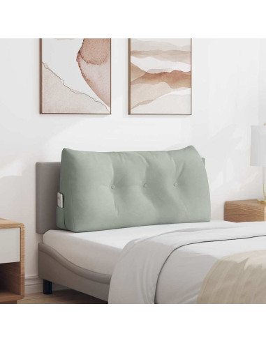 Cuscino per Schiena Grigio chiaro 100 x 24 x 50 cm Velluto