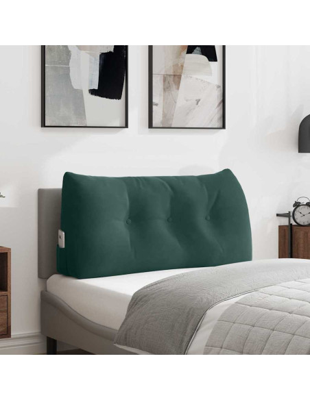 Cuscino per Schiena Verde Scuro 100 x 24 x 50 cm Velluto