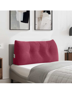 Cuscino per Schiena Rosso Vino 100 x 24 x 50 cm Velluto