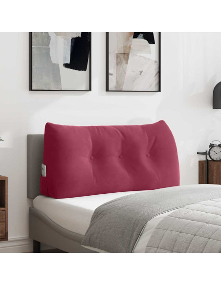 Cuscino per Schiena Rosso Vino 100 x 24 x 50 cm Velluto