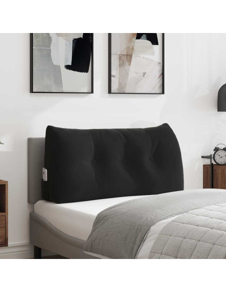 Cuscino per Schiena Nero 100 x 24 x 50 cm Velluto
