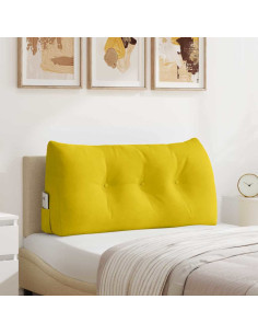 Cuscino per Schiena Giallo 100 x 24 x 50 cm Velluto