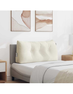 Cuscino per Schiena Crema 100 x 24 x 50 cm Velluto