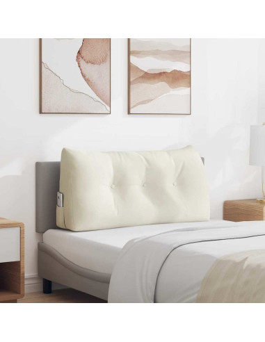 Cuscino per Schiena Crema 100 x 24 x 50 cm Velluto
