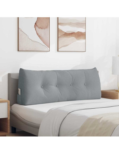 Cuscino per Schiena Grigio chiaro 120 x 24 x 50 cm Tessuto