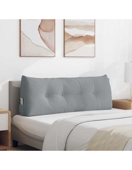 Cuscino per Schiena Grigio chiaro 120 x 24 x 50 cm Tessuto