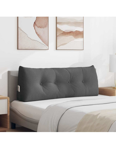 Cuscino per Schiena Grigio scuro 120 x 24 x 50 cm Tessuto