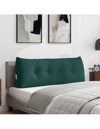 Cuscino per Schiena Verde Scuro 120 x 24 x 50 cm Tessuto