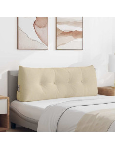 Cuscino per Schiena Crema 120 x 24 x 50 cm Tessuto