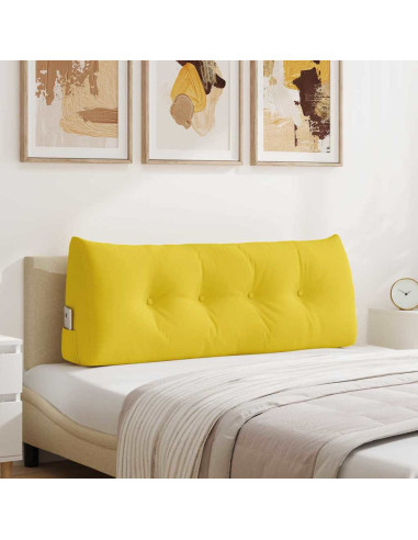 Cuscino per Schiena Giallo Chiaro 120 x 24 x 50 cm Tessuto